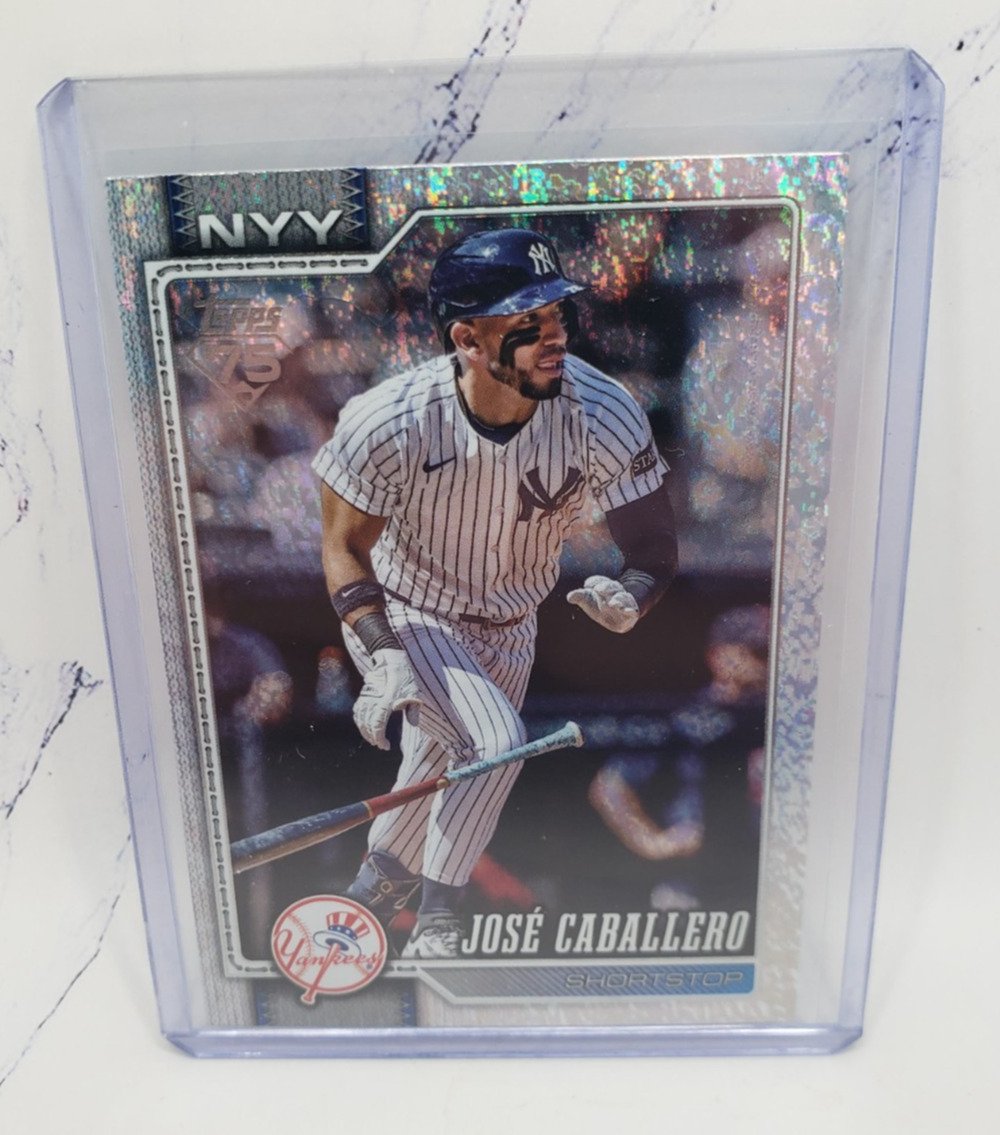 2026 Topps Series 1 Jose Caballero #88 Sand Glitter Parallel New York Yankees